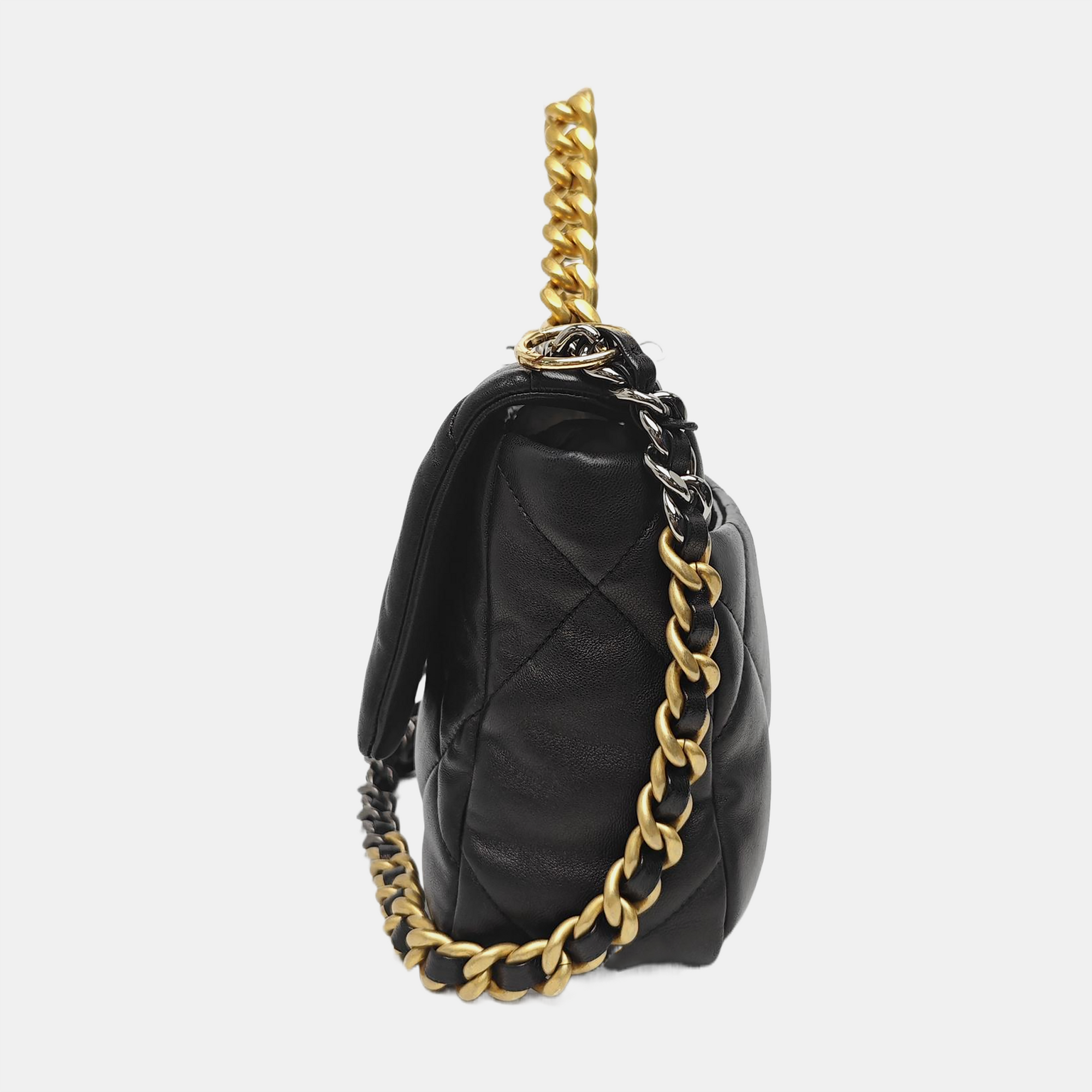 CHANEL 19 Small Quilted Lambskin Black