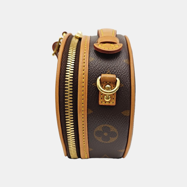 BOITE CHAPEAU Mini Monogram Coated Canvas Brown