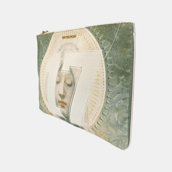 Canvas Clutch White