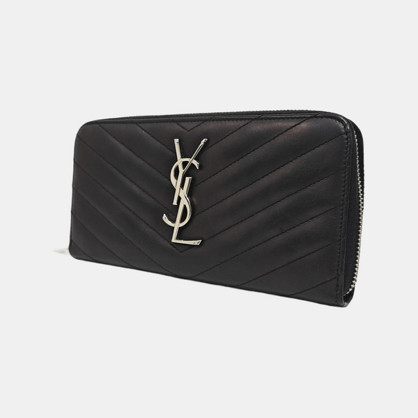 MONOGRAM Chevron Calfskin Black Wallet