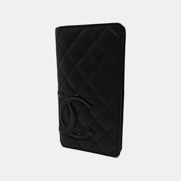 CAMBON Quilted Calfskin Black Wallet