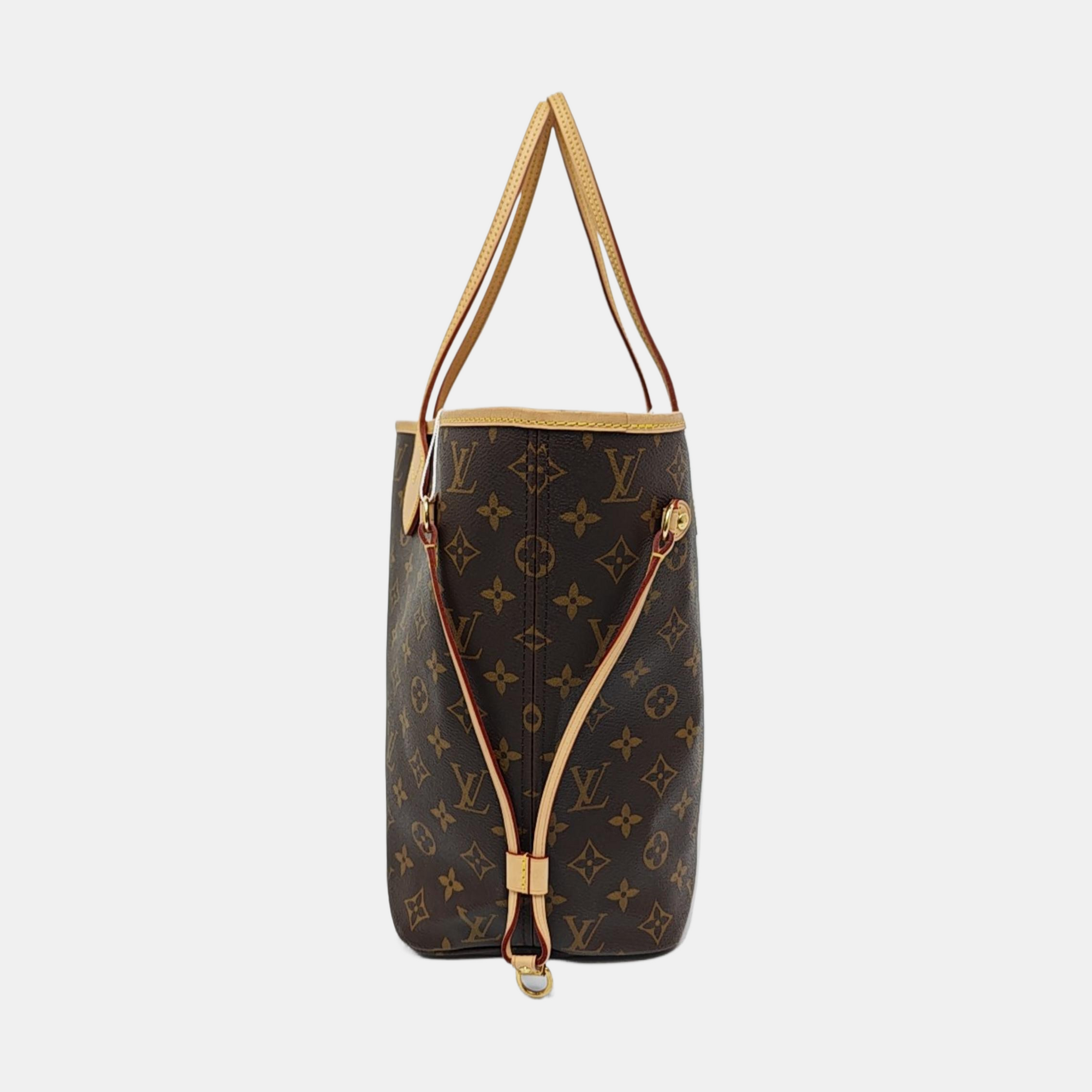 NEVERFULL MM Monogram Coated Canvas Brown