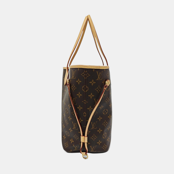 NEVERFULL MM Monogram Coated Canvas Brown