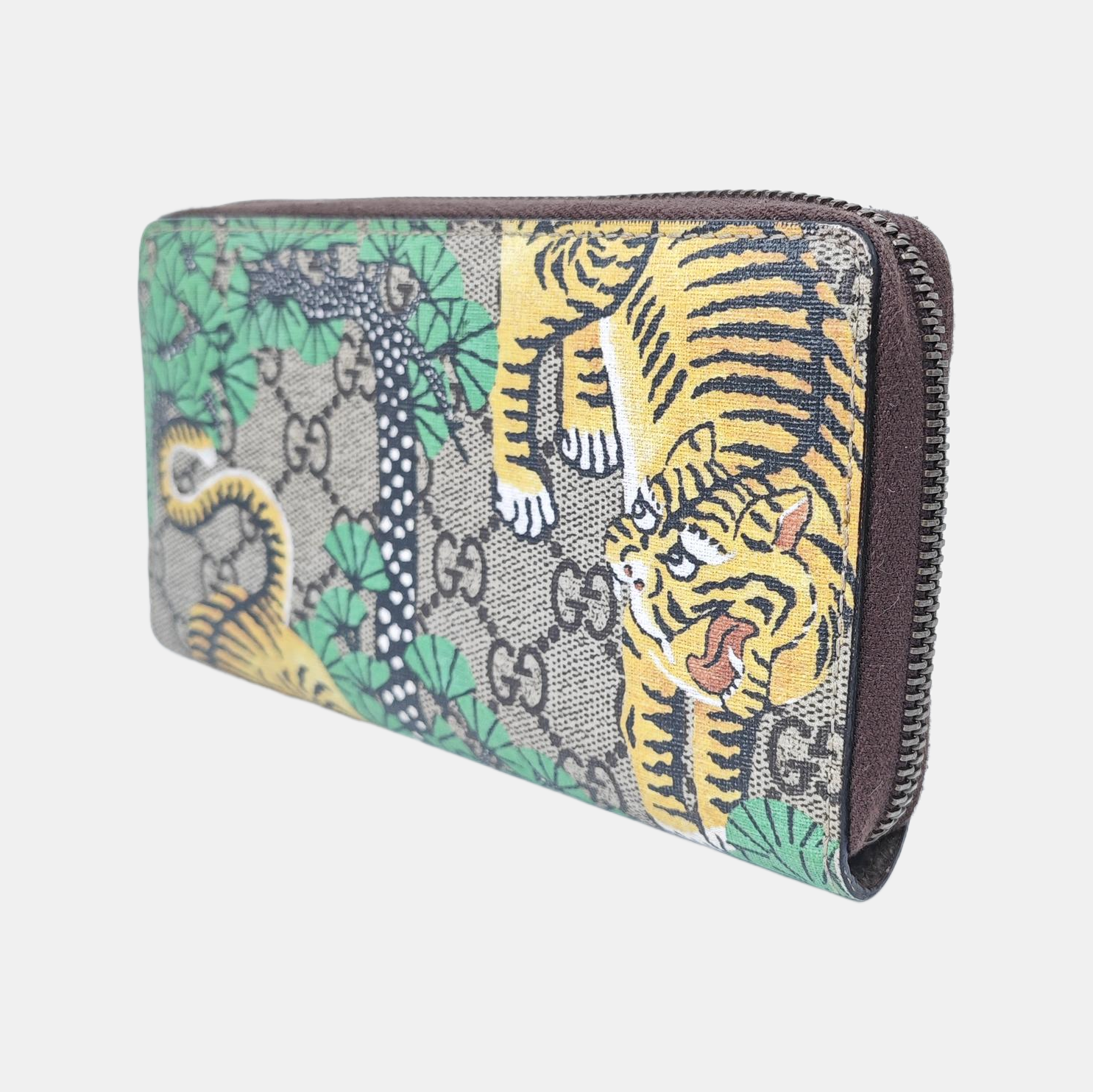 Monogram Coated Canvas Wallet Brown