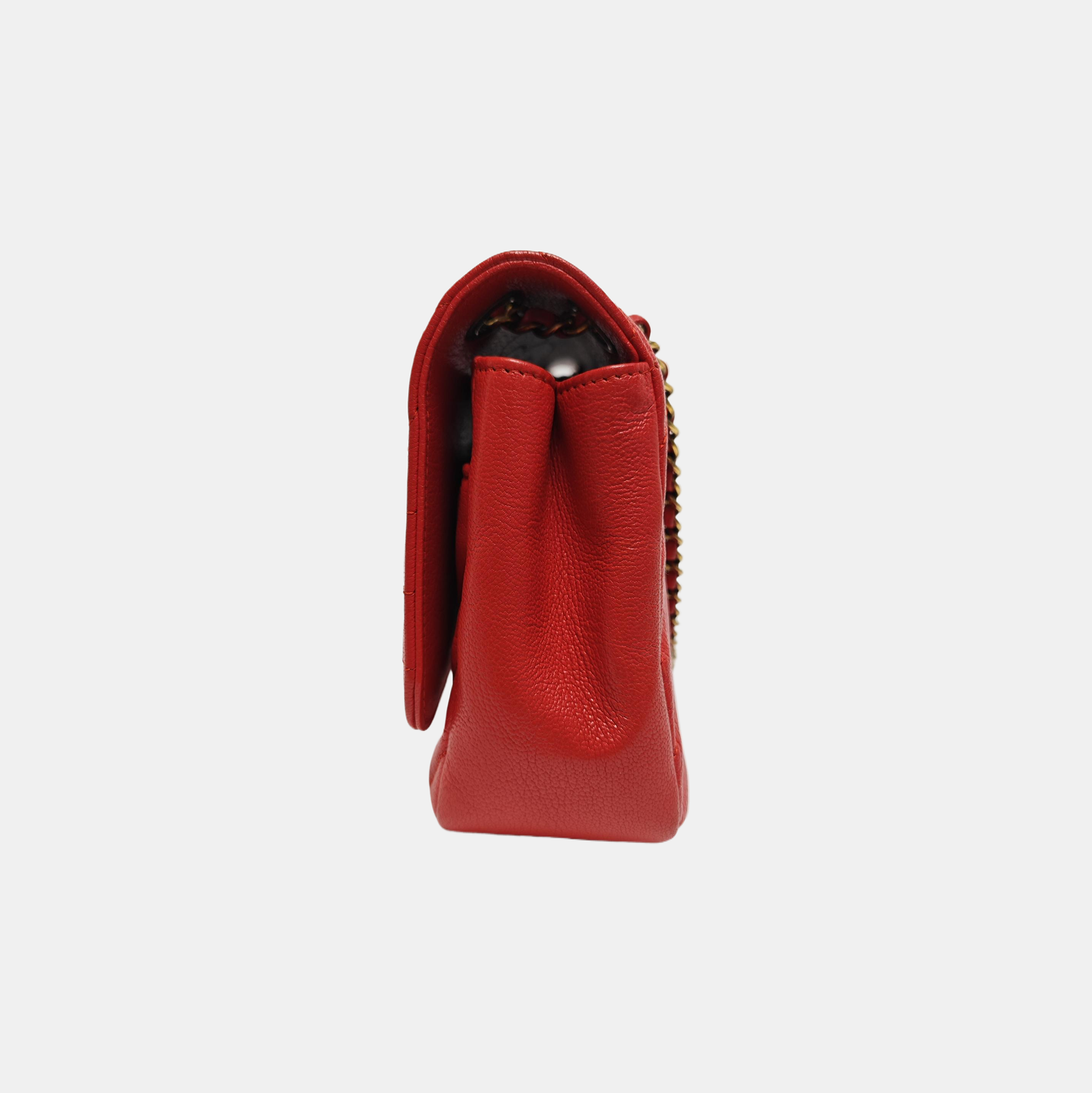 Quilted Calfskin Shoulder Bag Red