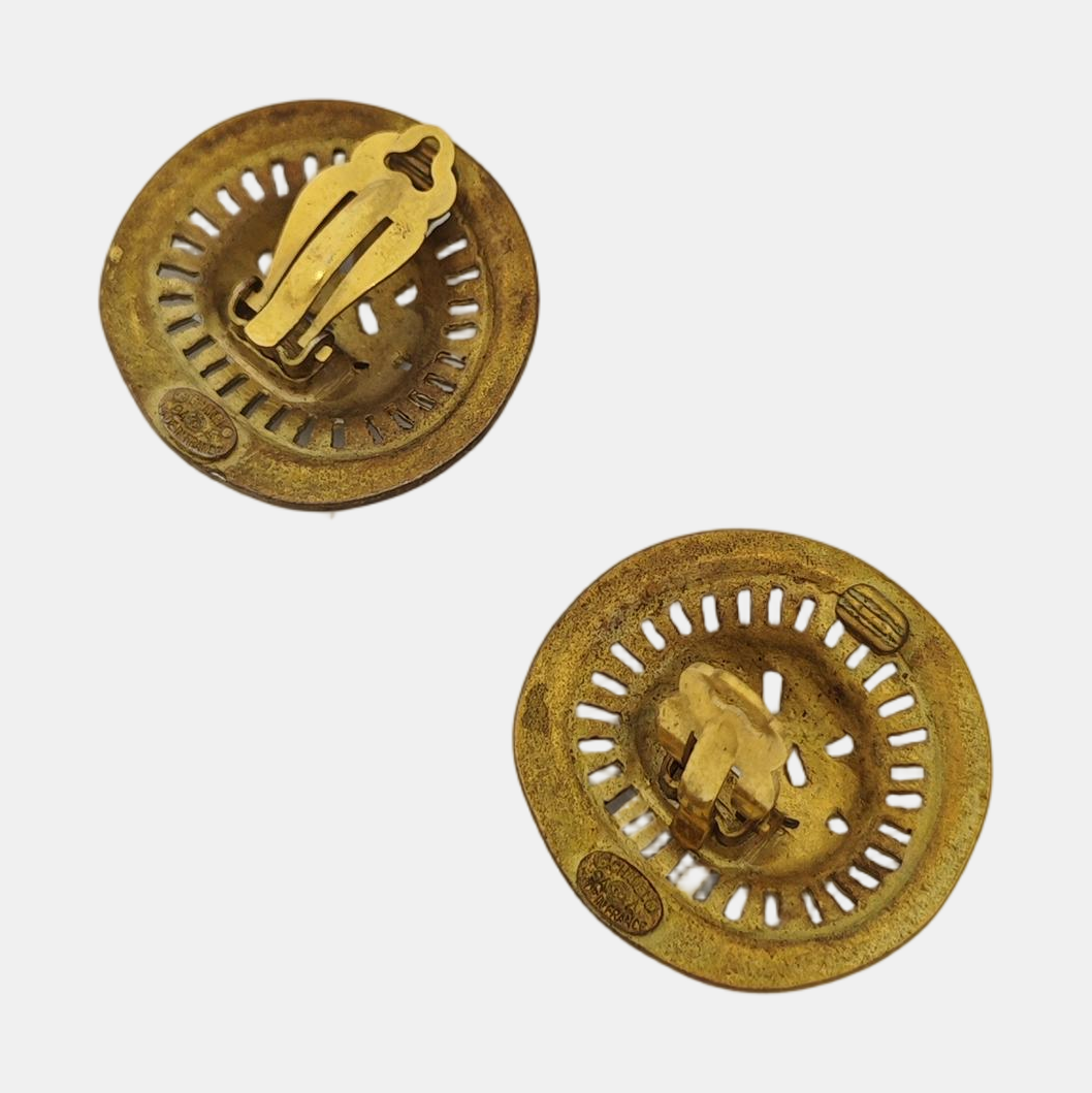 Metal Gold Clip On Earrings