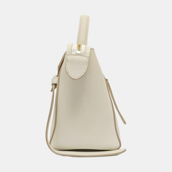 BELT Micro Calfskin White