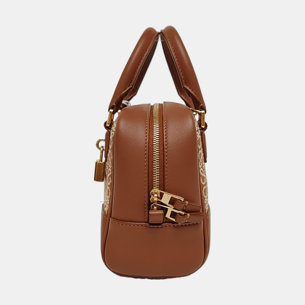 Authenticated pre-owned  Amazona Mini Fabric Brown - Shoulder Bag at Looply