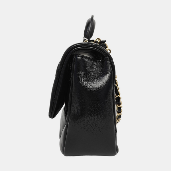 Quilted Lambskin Shoulder Bag Black