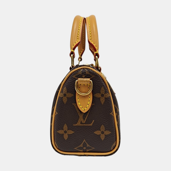 SPEEDY Nano Monogram Coated Canvas Brown