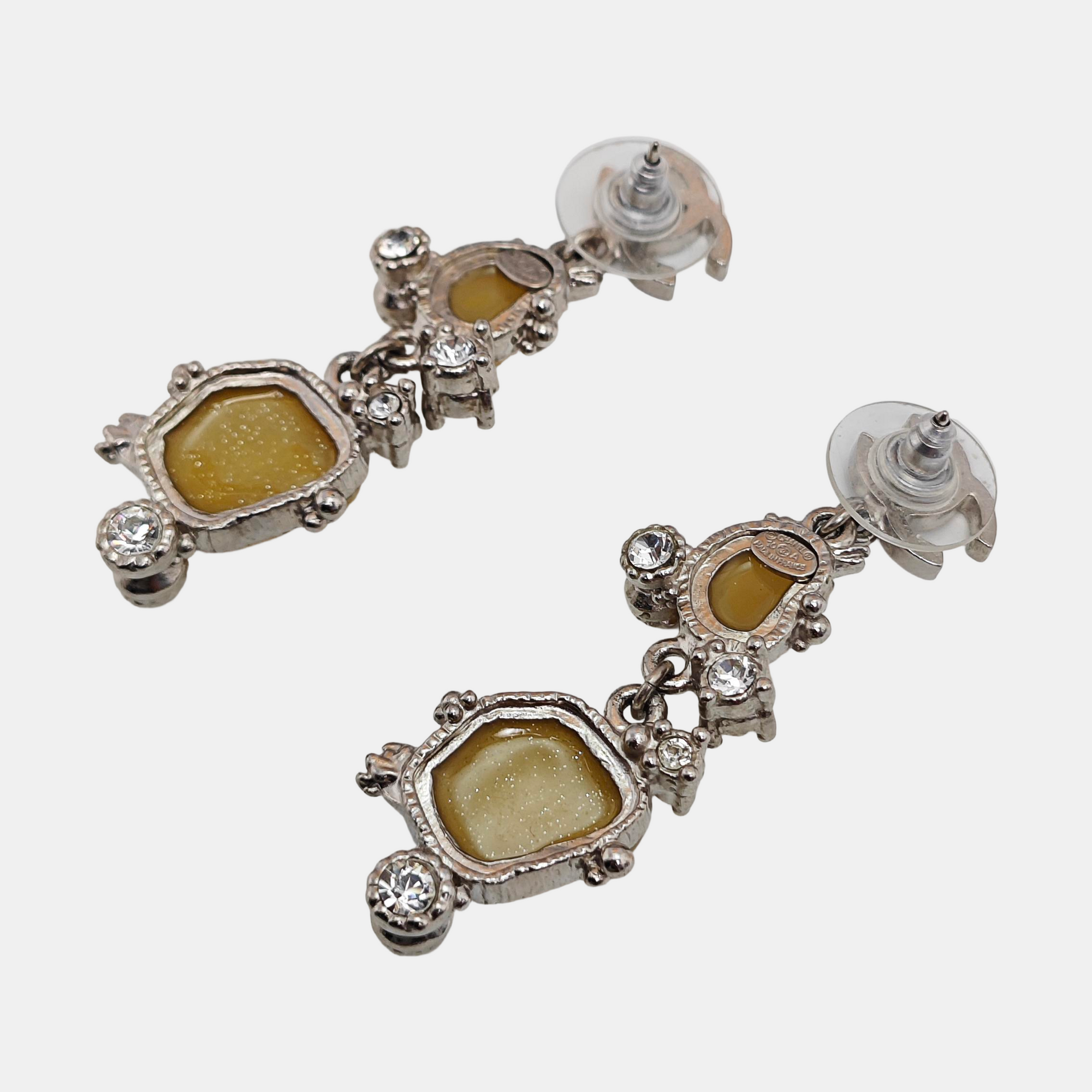 Metal Yellow Stud Earrings