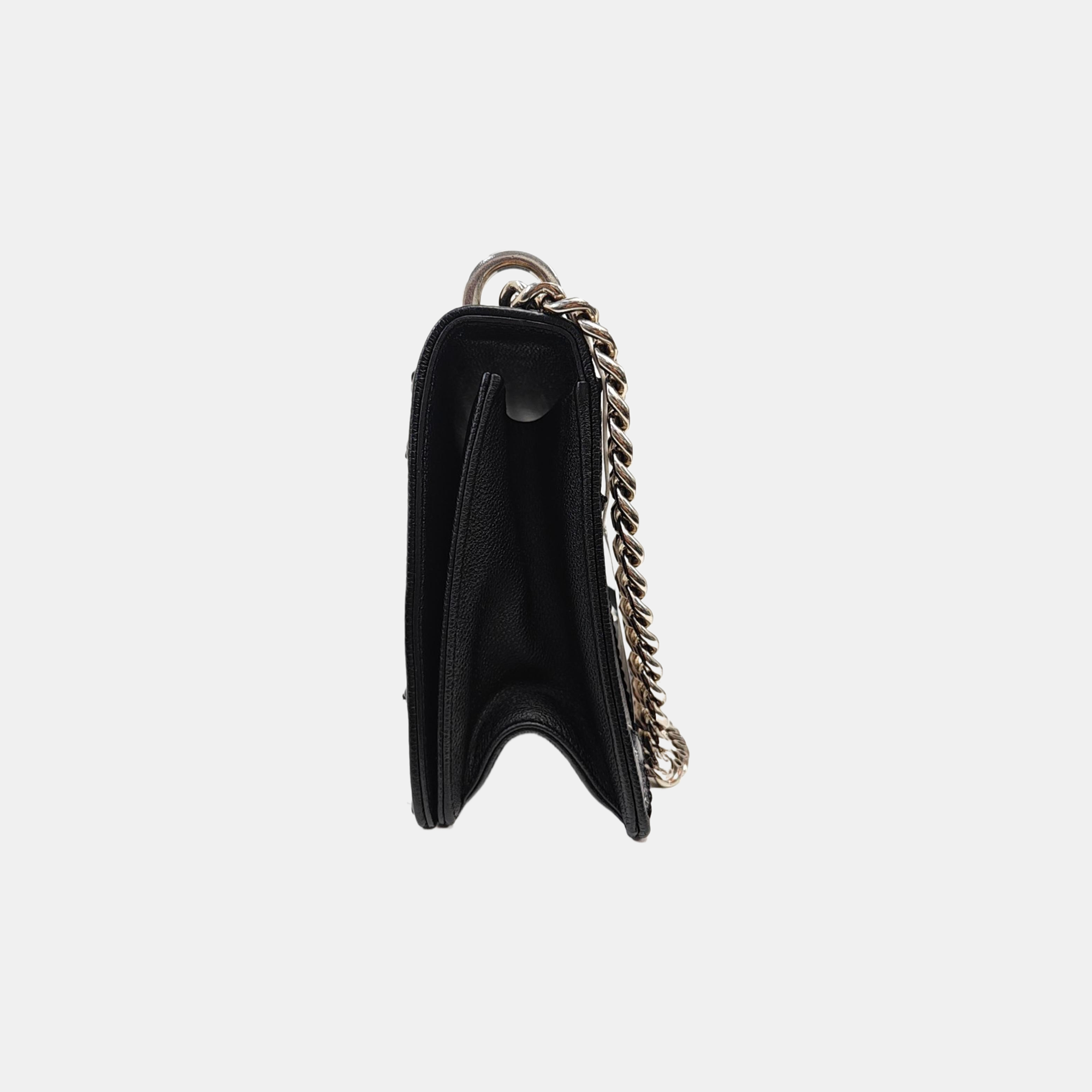 Diorama Medium Cannage Calfskin Black