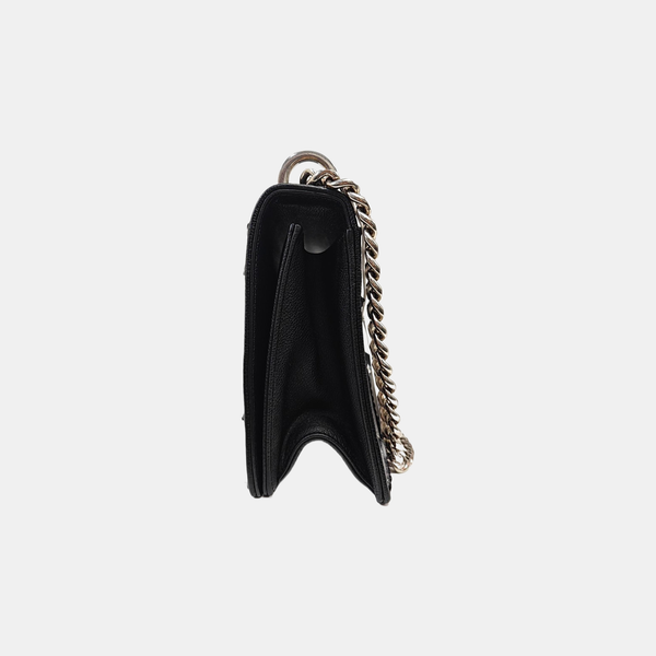 Diorama Medium Cannage Calfskin Black