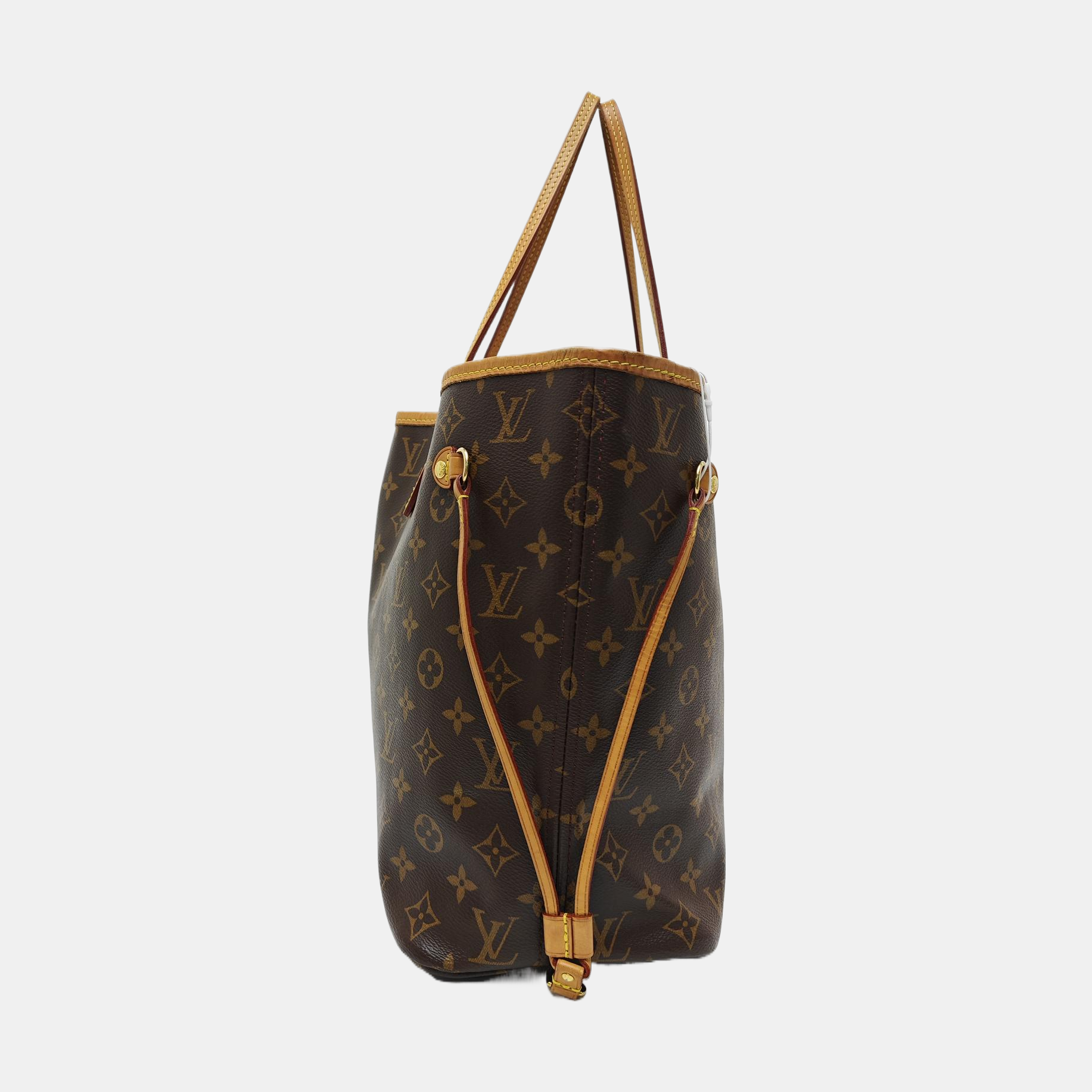 NEVERFULL MM Monogram Coated Canvas Brown
