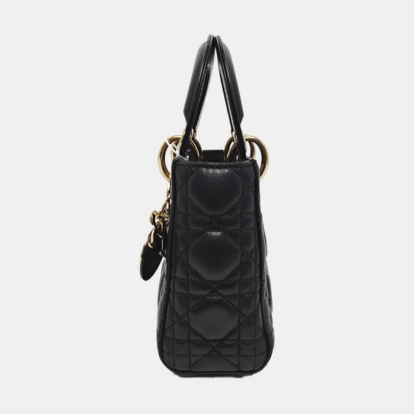 Lady Dior Mini Cannage Piel de cordero Negro