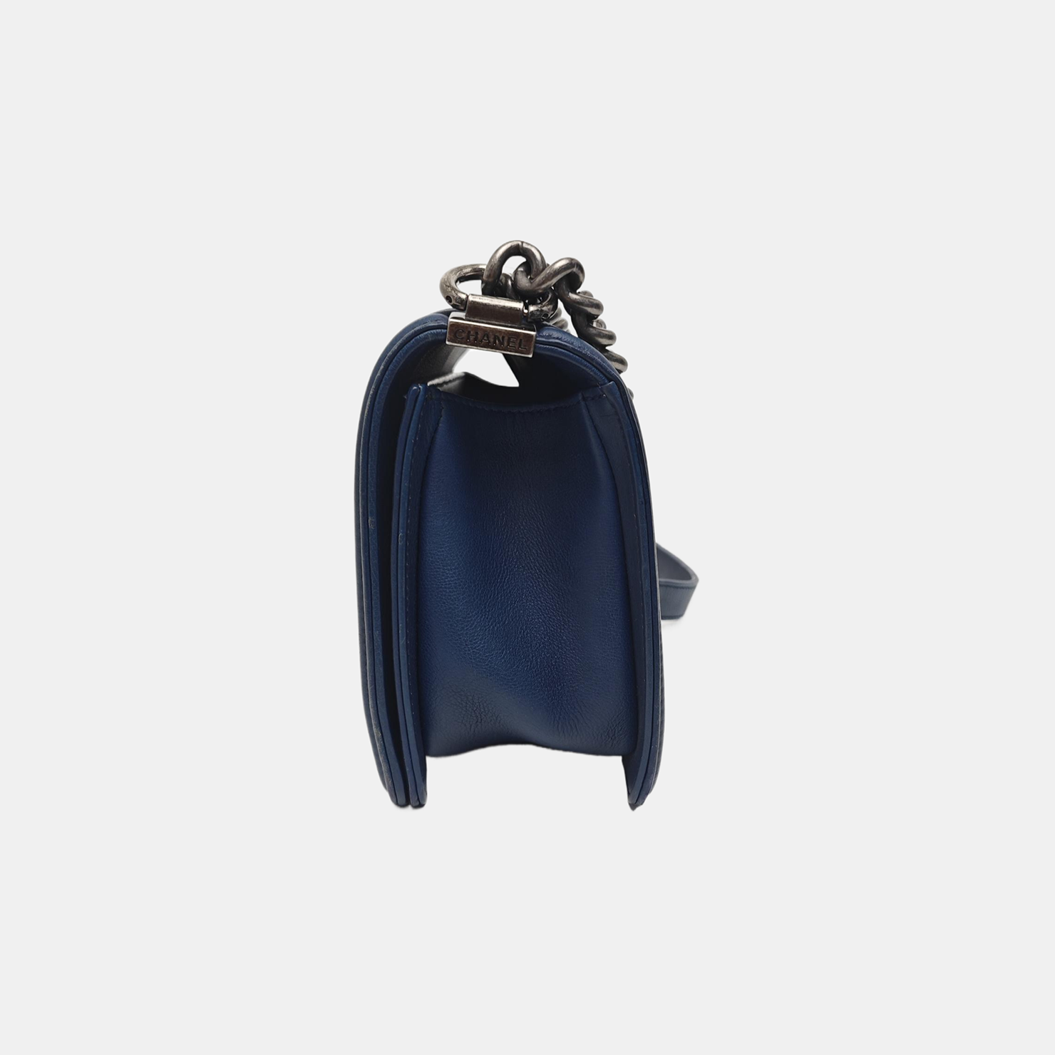 BOY CHANEL Medium Quilted Calfskin Blue