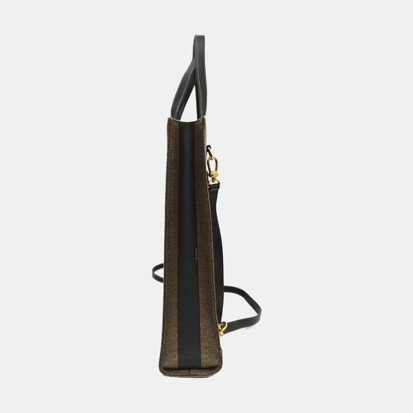 Coated Canvas Backpack Brown