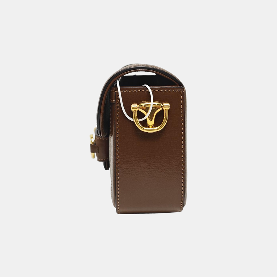 Horsebit 1955 Medium Monogram Coated Canvas Black