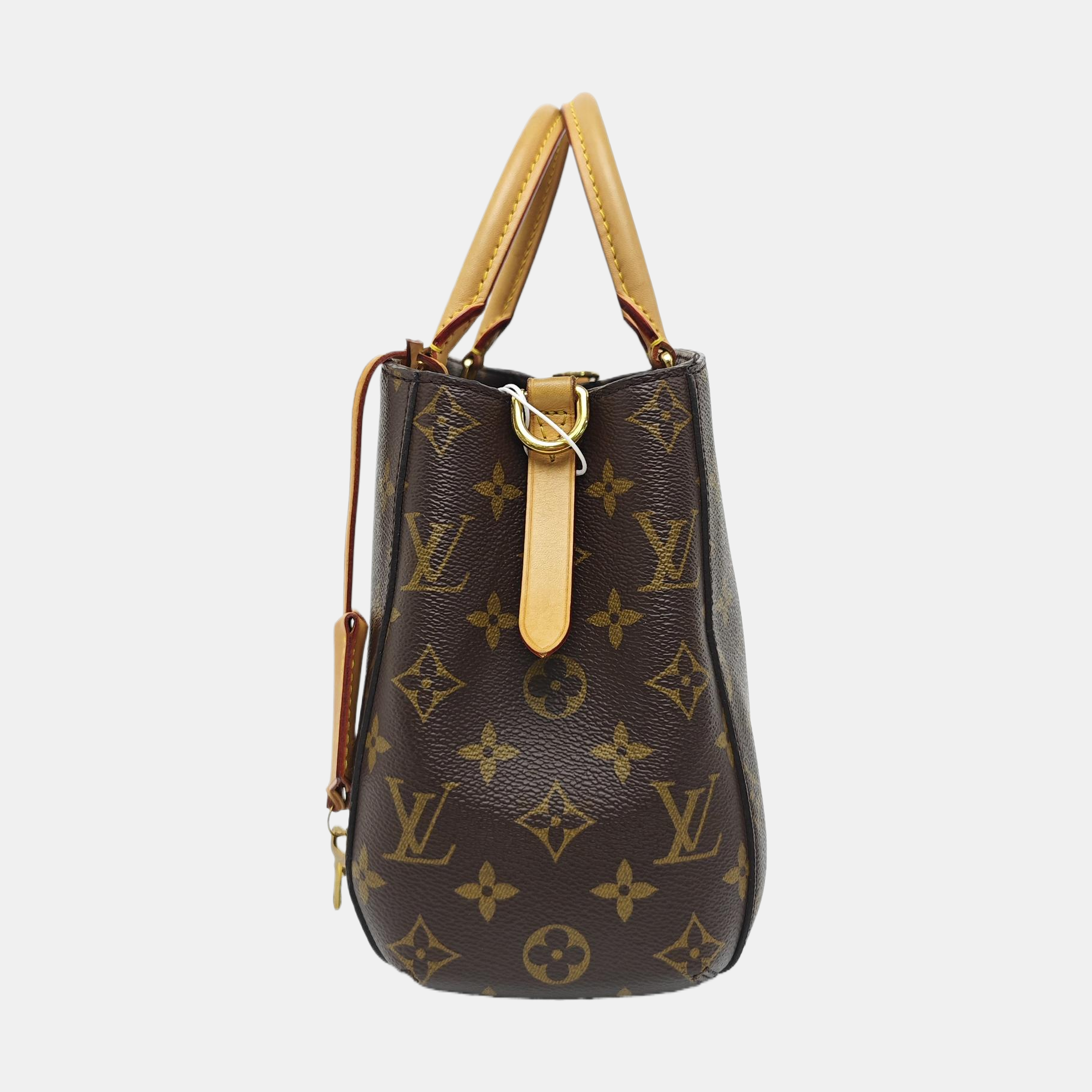 MONTAIGNE BB Monogram Coated Canvas Brown