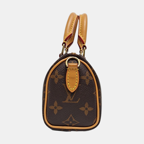 SPEEDY Nano Monogram Coated Canvas Brown