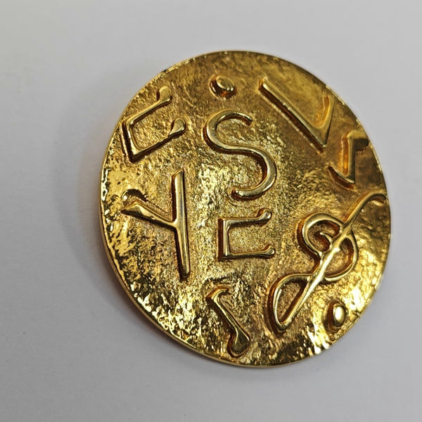 Metal Gold Brooch