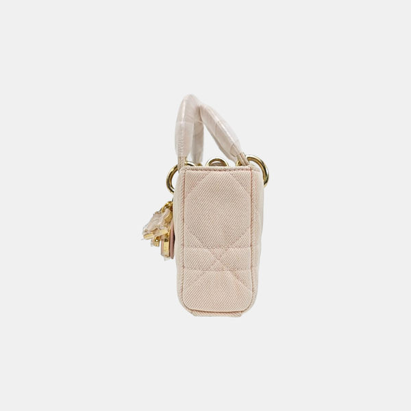 Lady D-Joy Small Cannage Canvas Pink