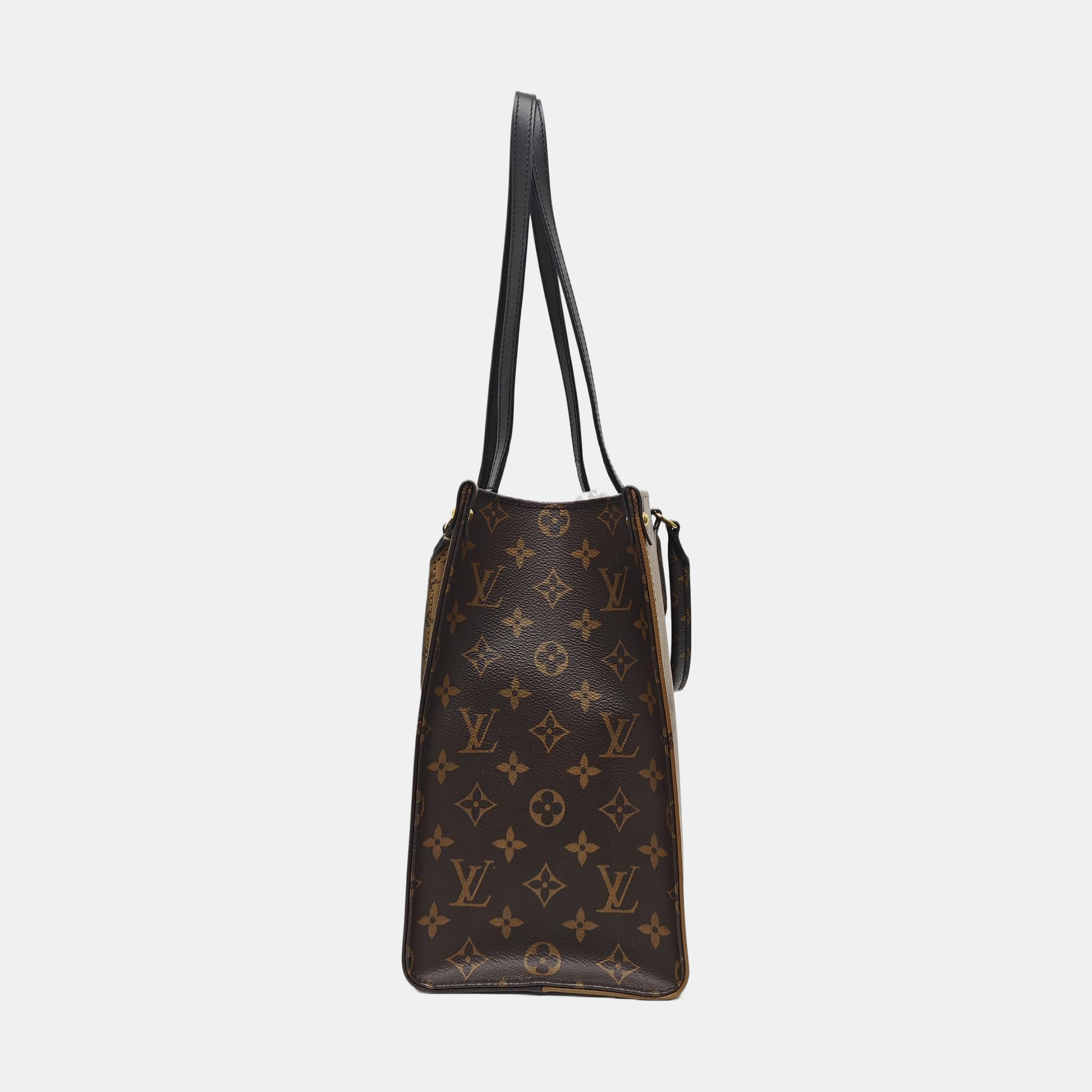 ONTHEGO MM Monogram Coated Canvas Brown