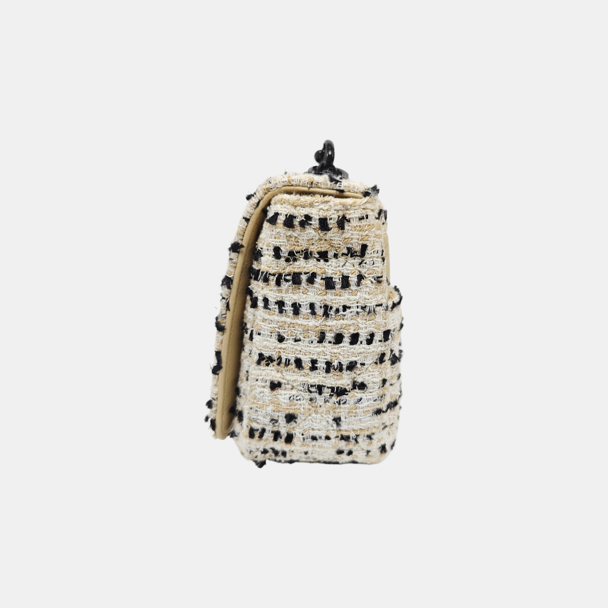 Dior Caro Small Cannage Wool White