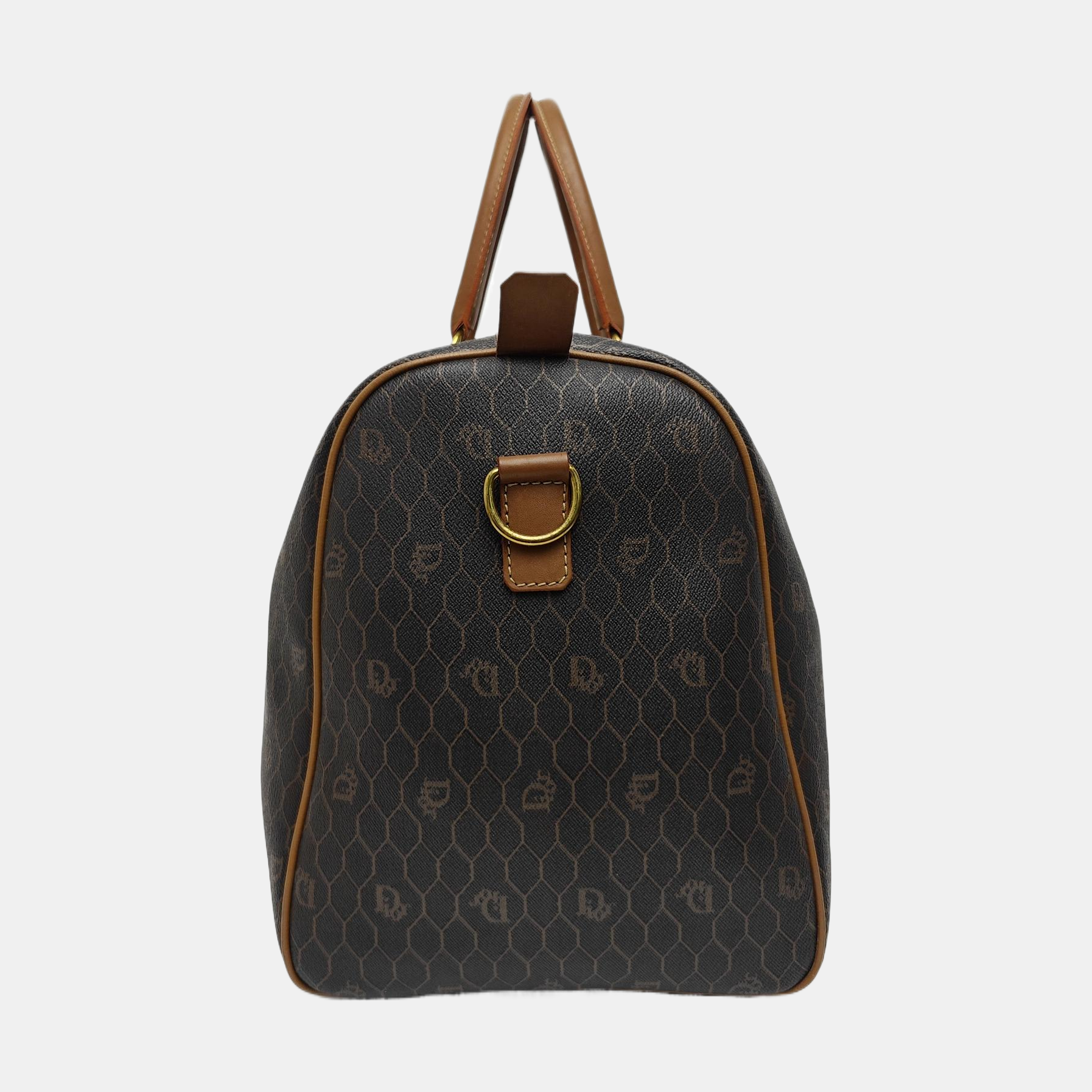Oblique Coated Canvas Shoulder Bag Black