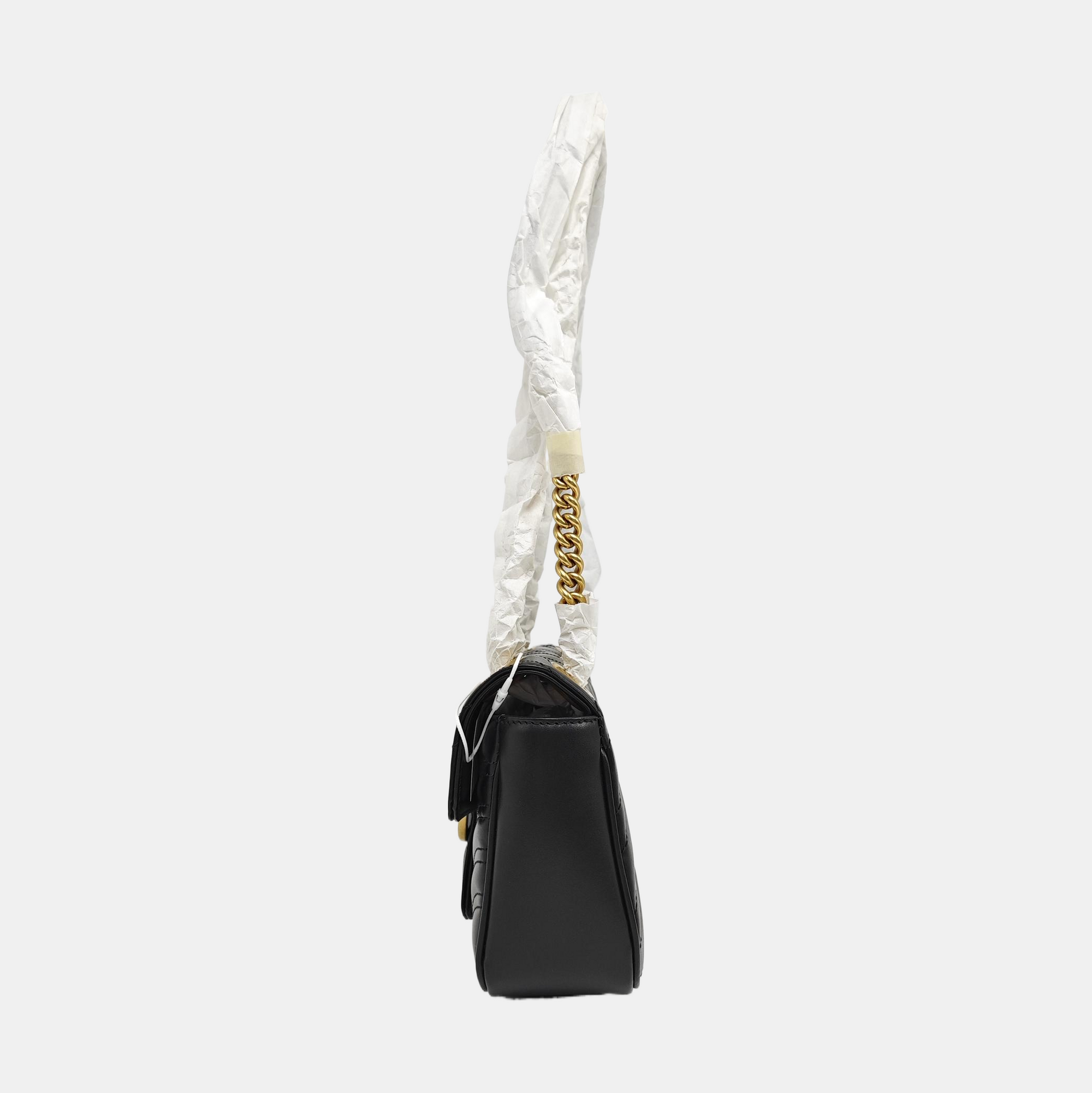 GG Marmont Small Quilted Calfskin Black