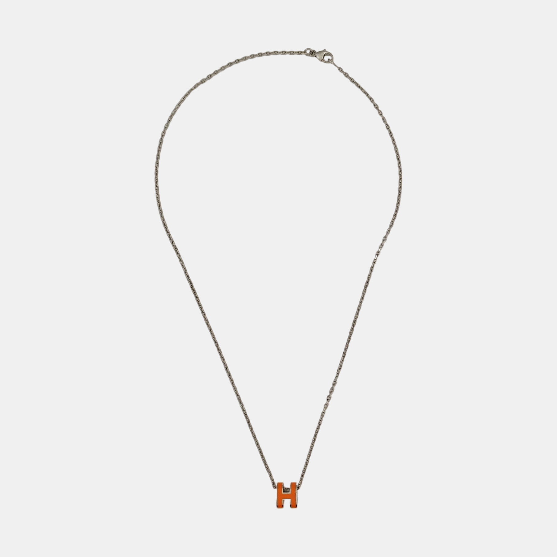 Pop H Metal Silver Necklace