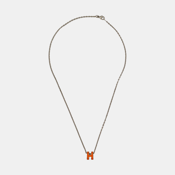 Pop H Metal Silver Necklace