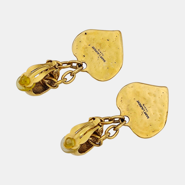 Metal Gold Clip On Earrings