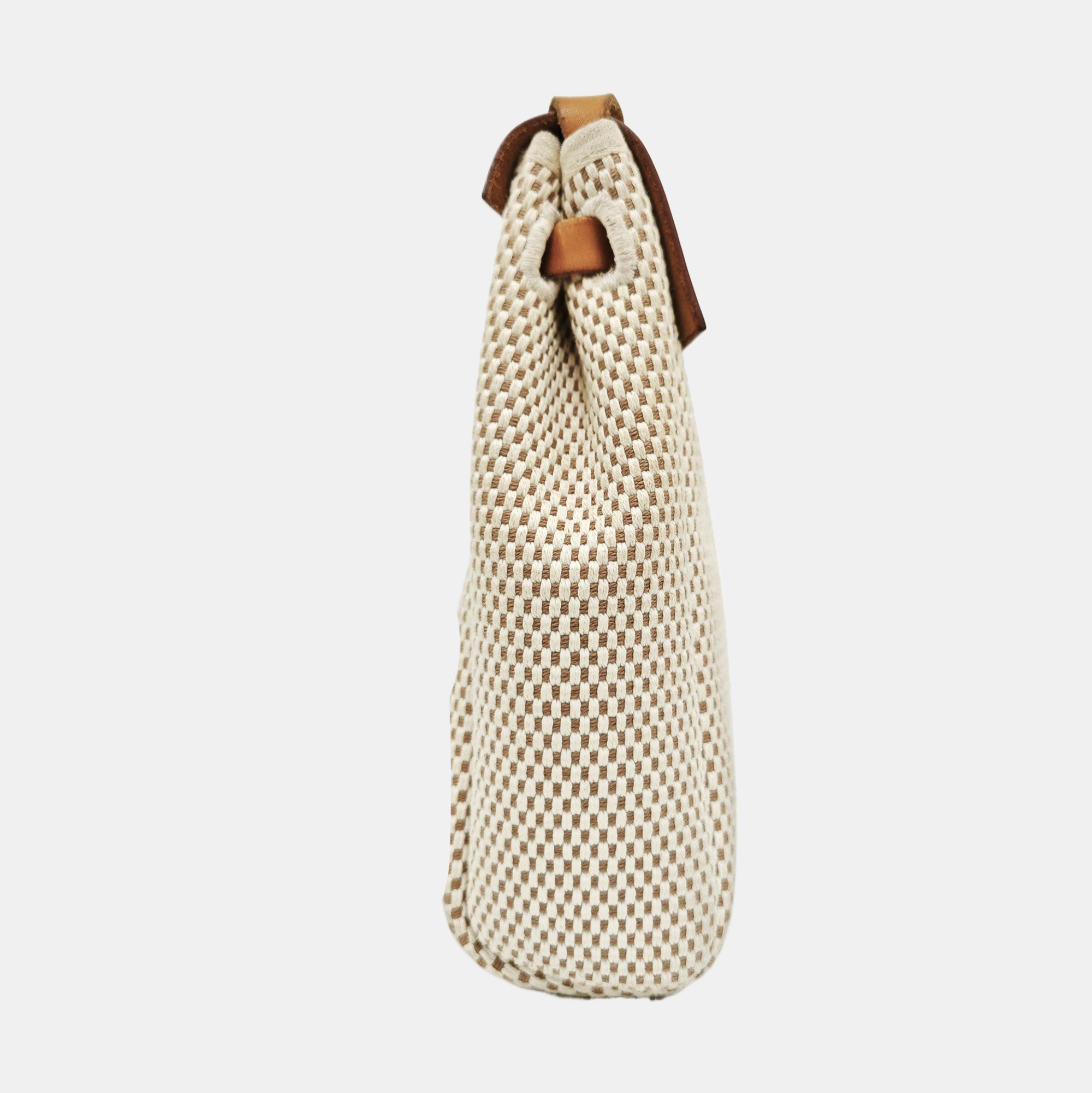 Authenticated pre-owned  Herbag Canvas White - Shoulder Bag at Looply