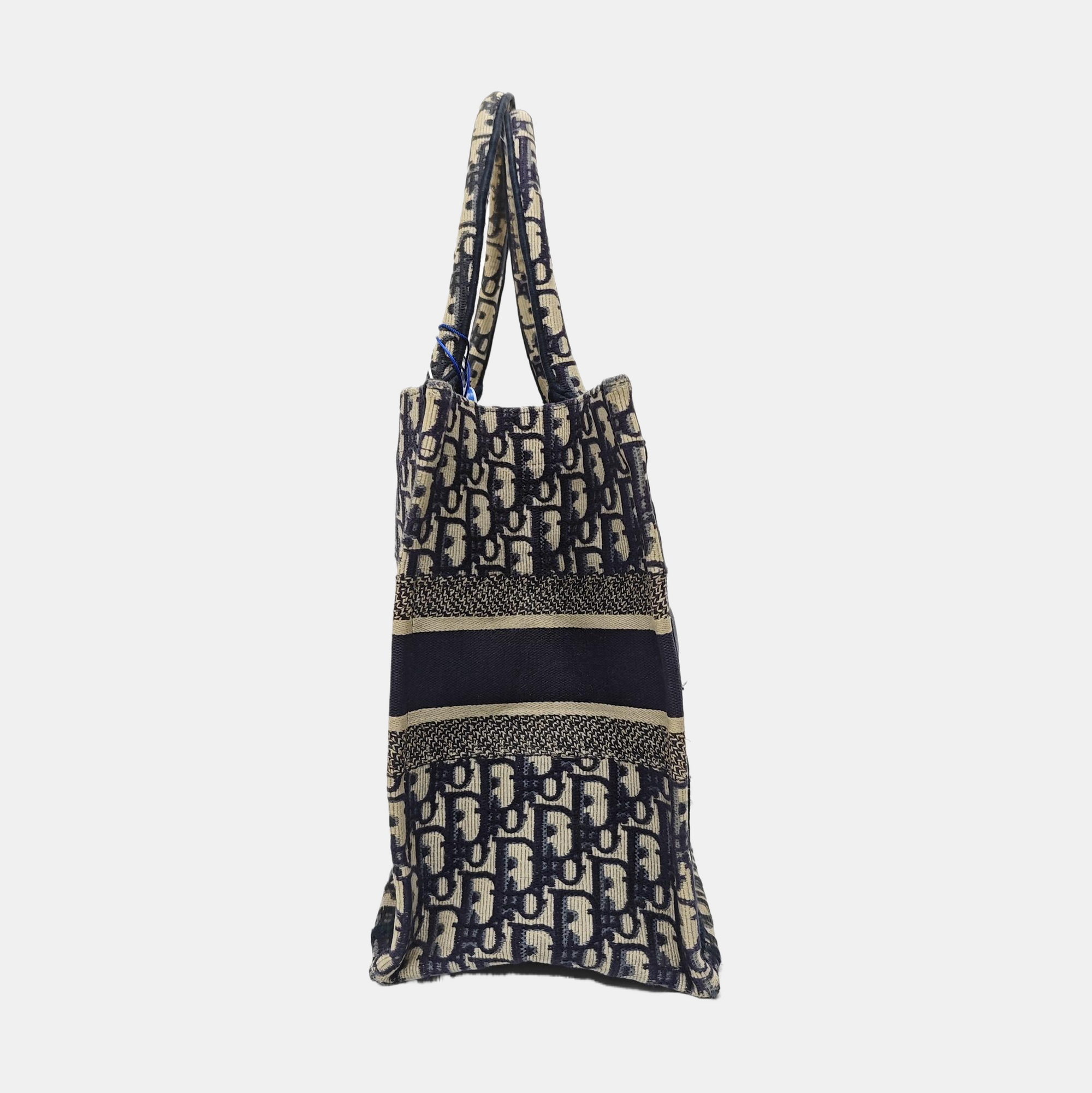 Book Tote Medium Oblique Canvas Blue