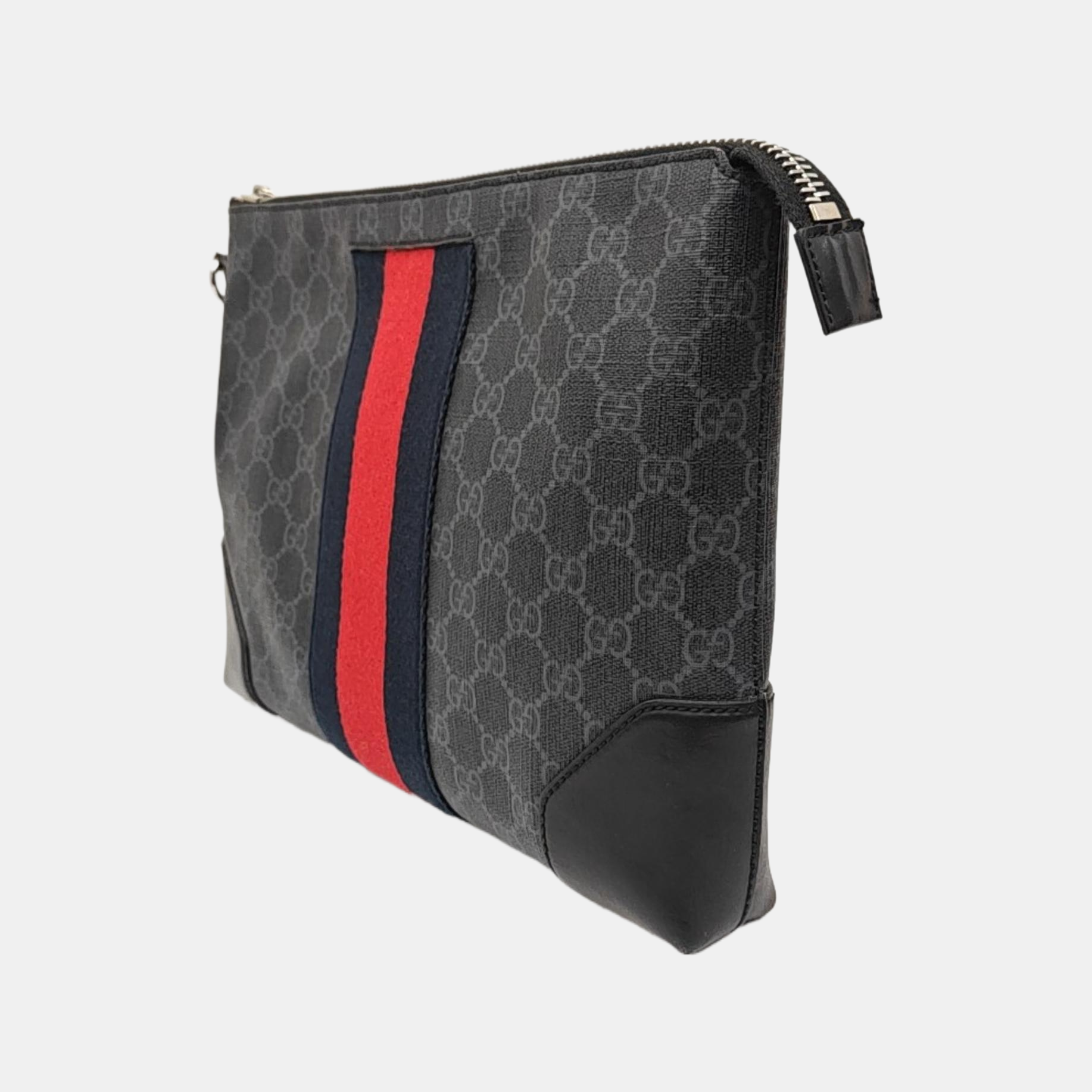 Ophidia Large Monogram Coated Canvas Gray