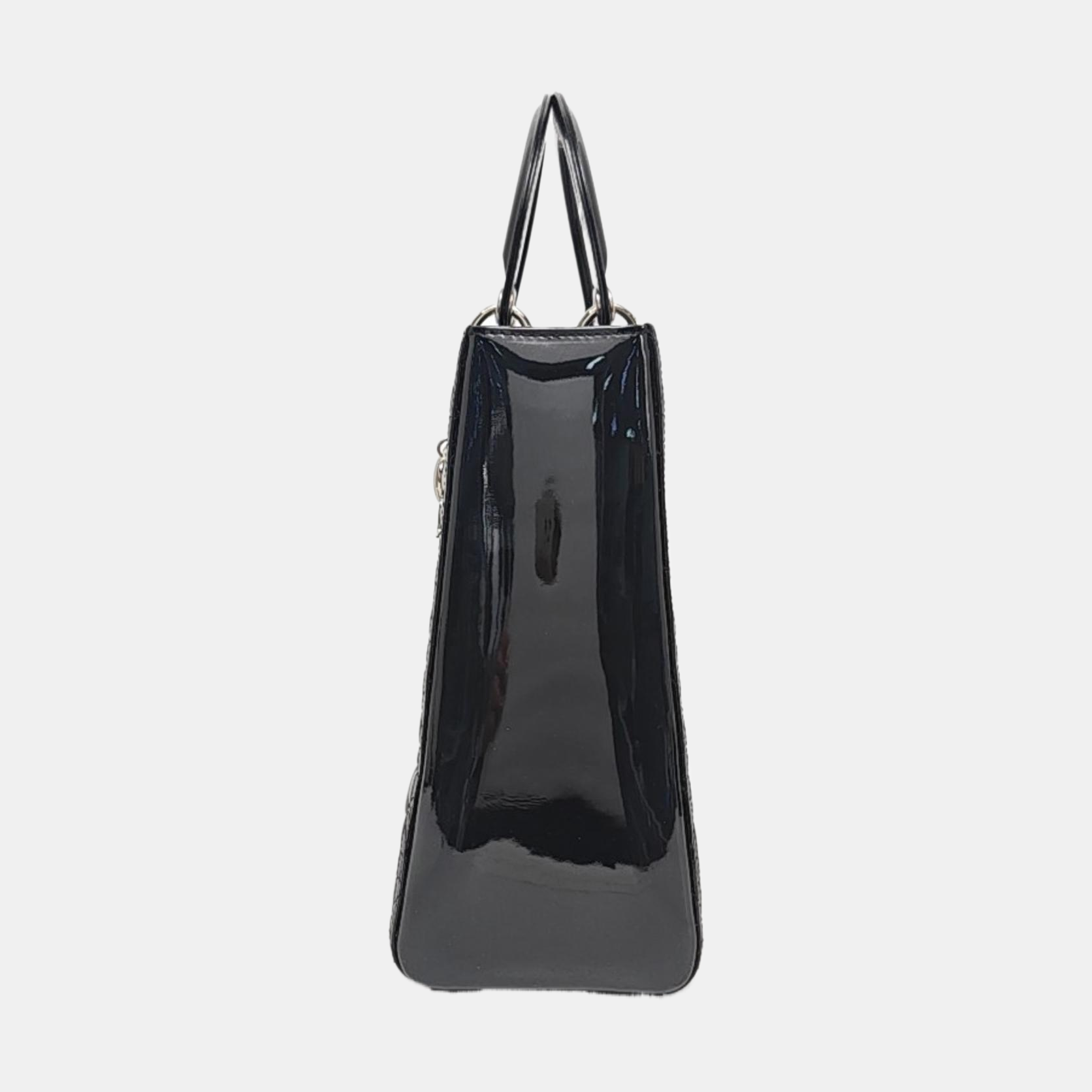 Lady Dior Large Cannage Patent Leather Black