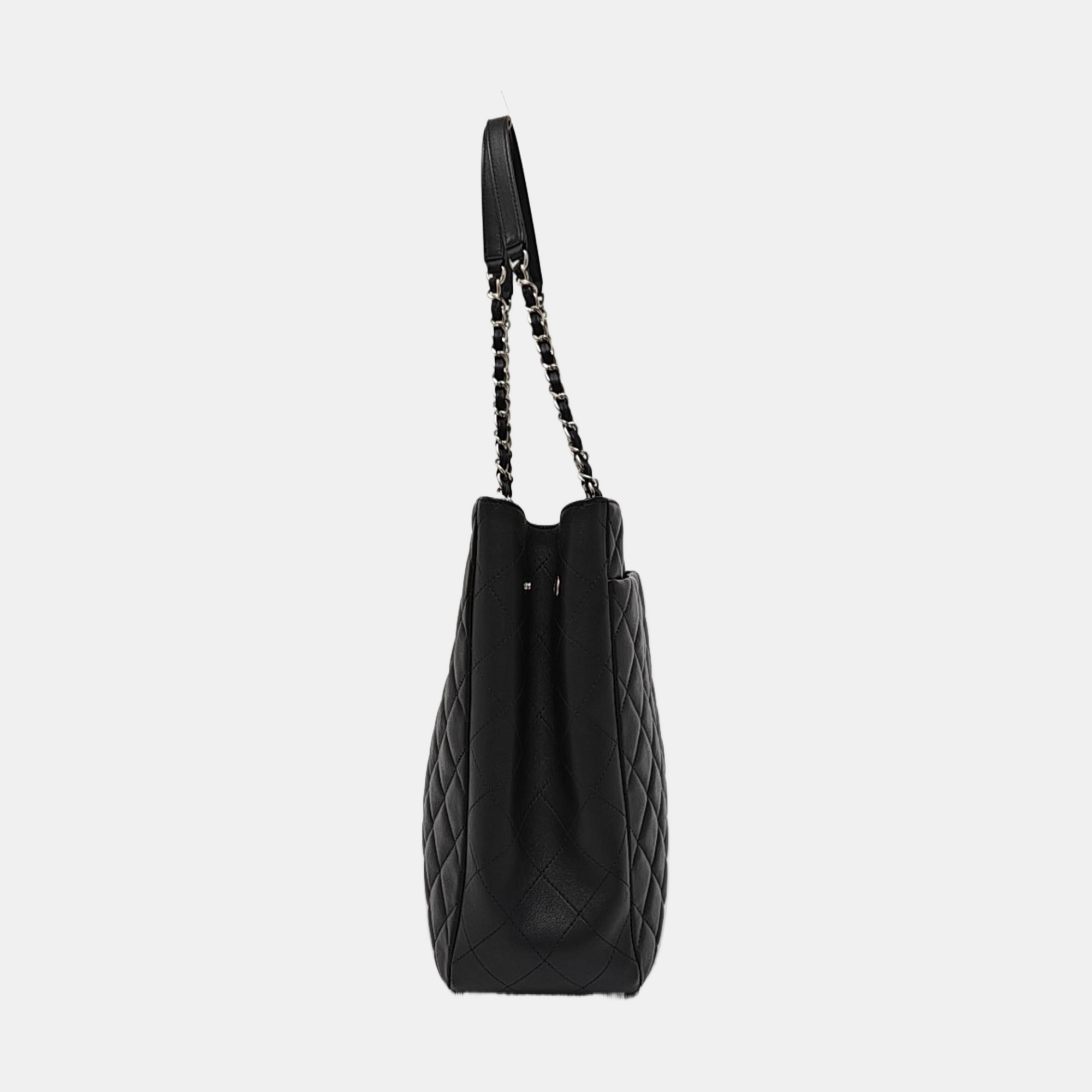 SURPIQUE Quilted Calfskin Black