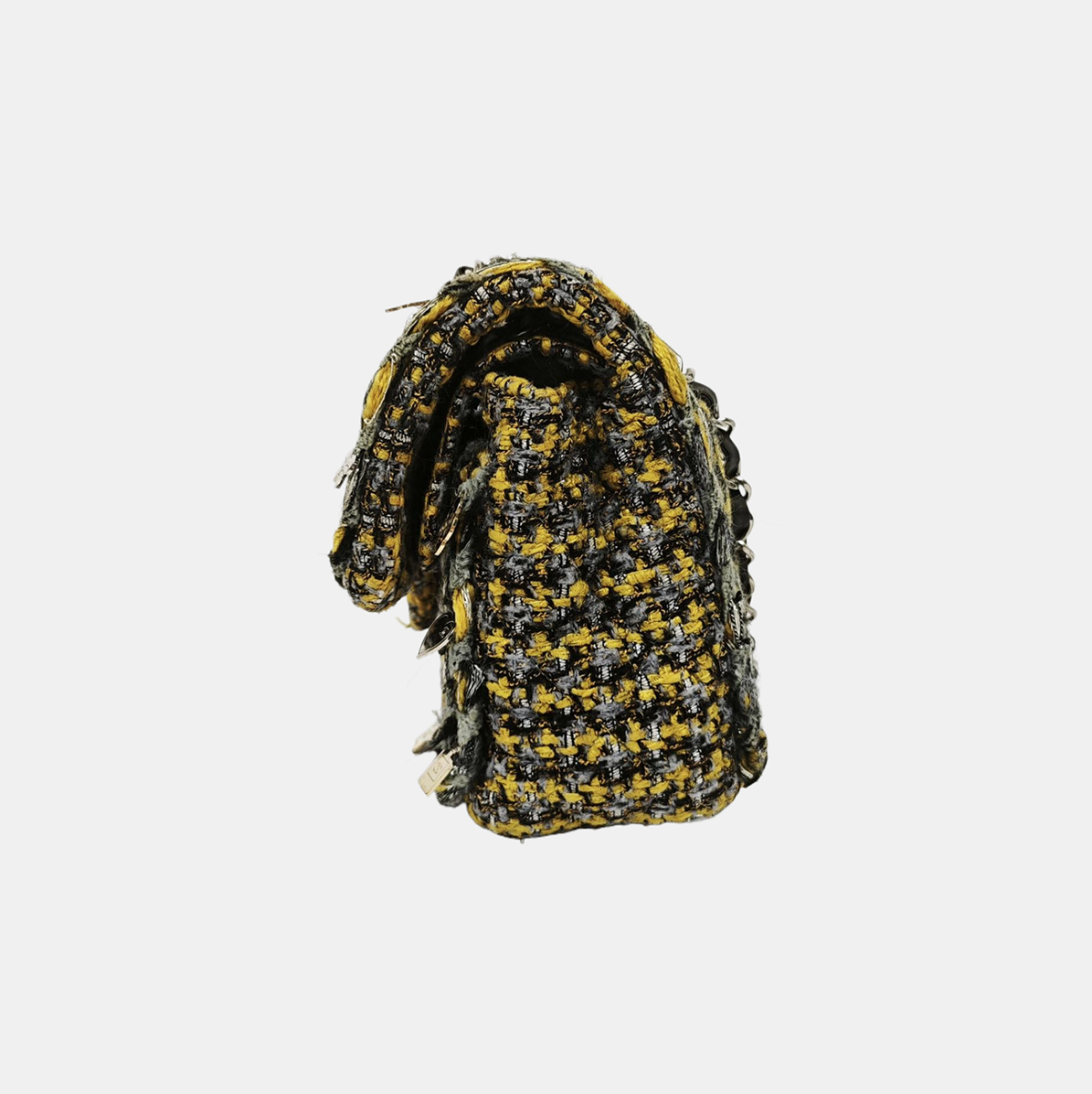 CLASSIC FLAP Medium Quilted Wool Yellow