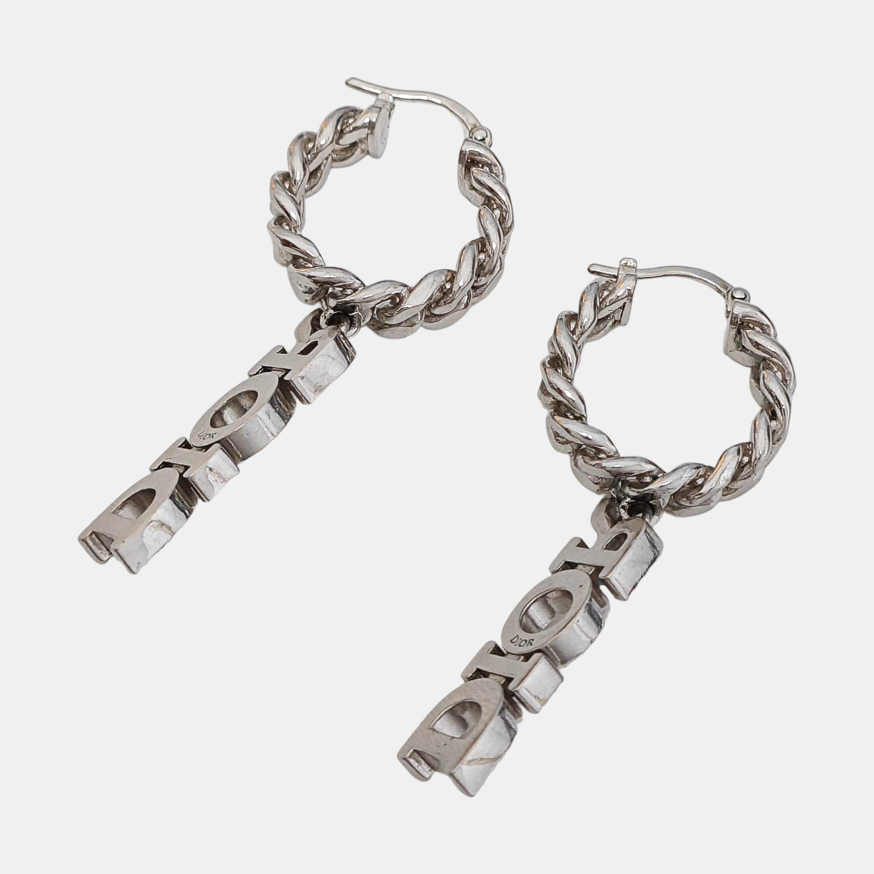 Dio(r)evolution Metal Silver Stud Earrings