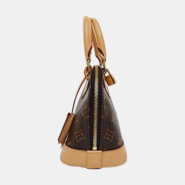 ALMA BB Monogram Coated Canvas Brown