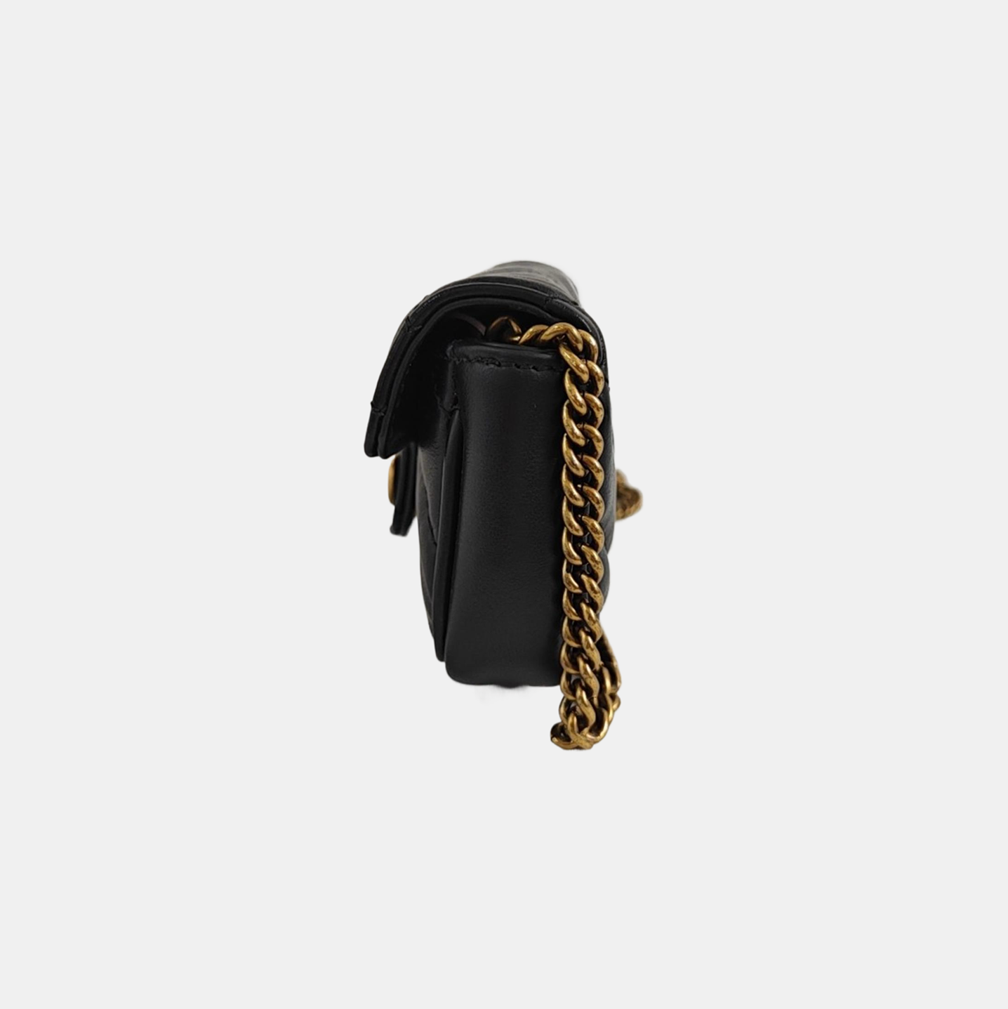 GG Marmont Super Mini Quilted Calfskin Black