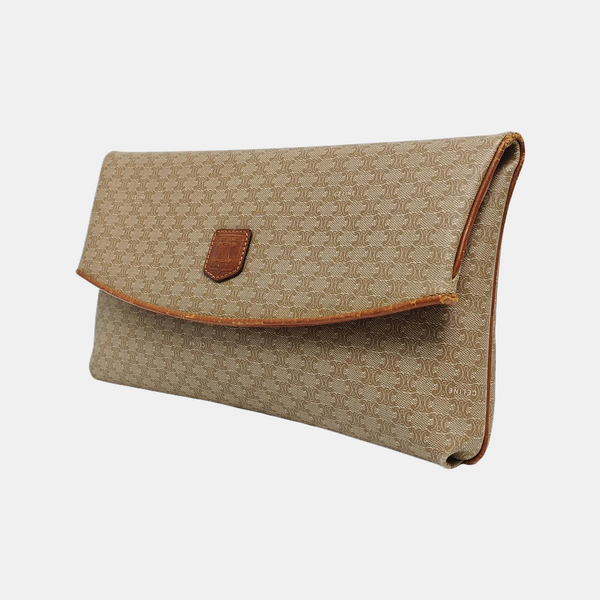 MACADAM CLUTCHES Coated Canvas Beige