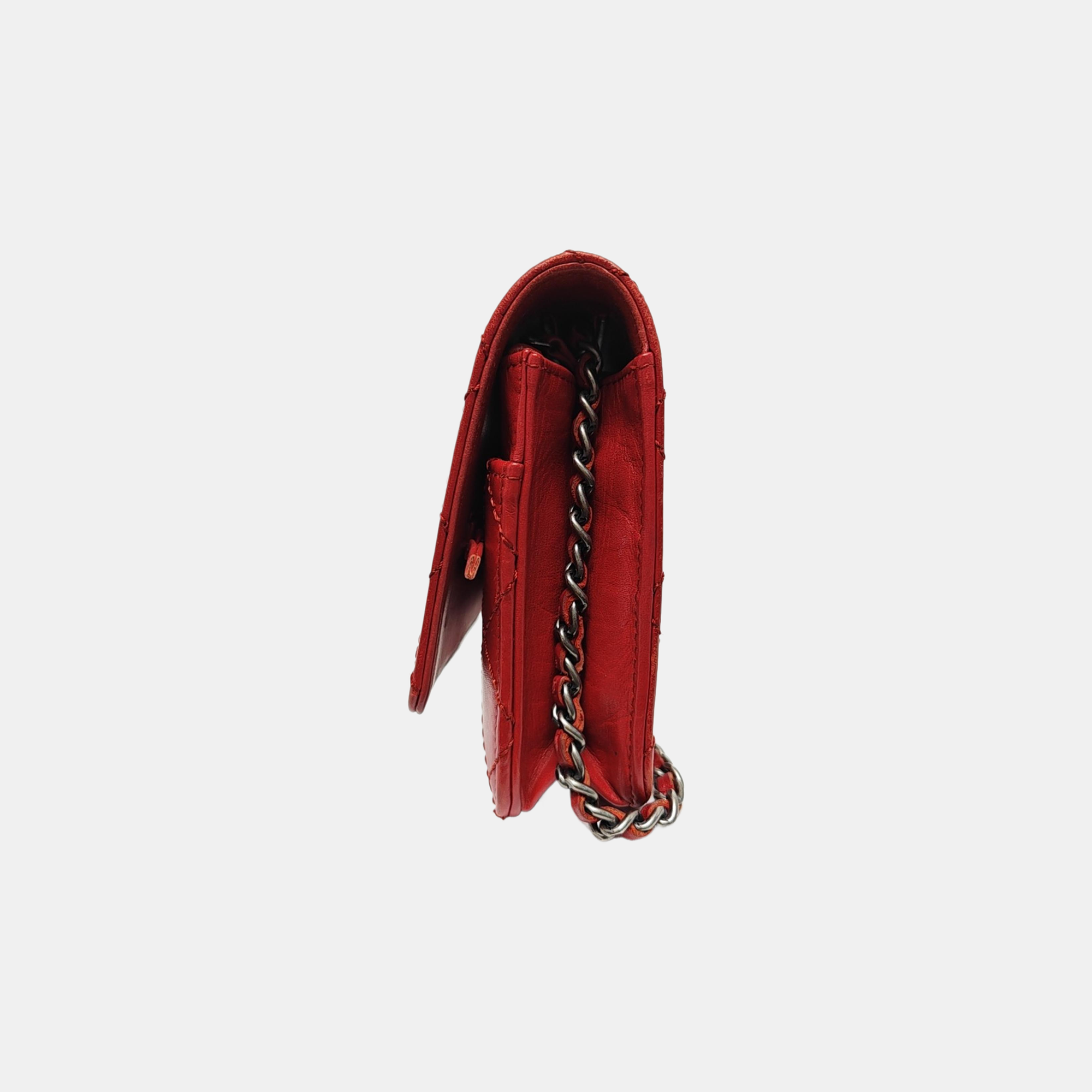 2.55 WOC Quilted Calfskin Red