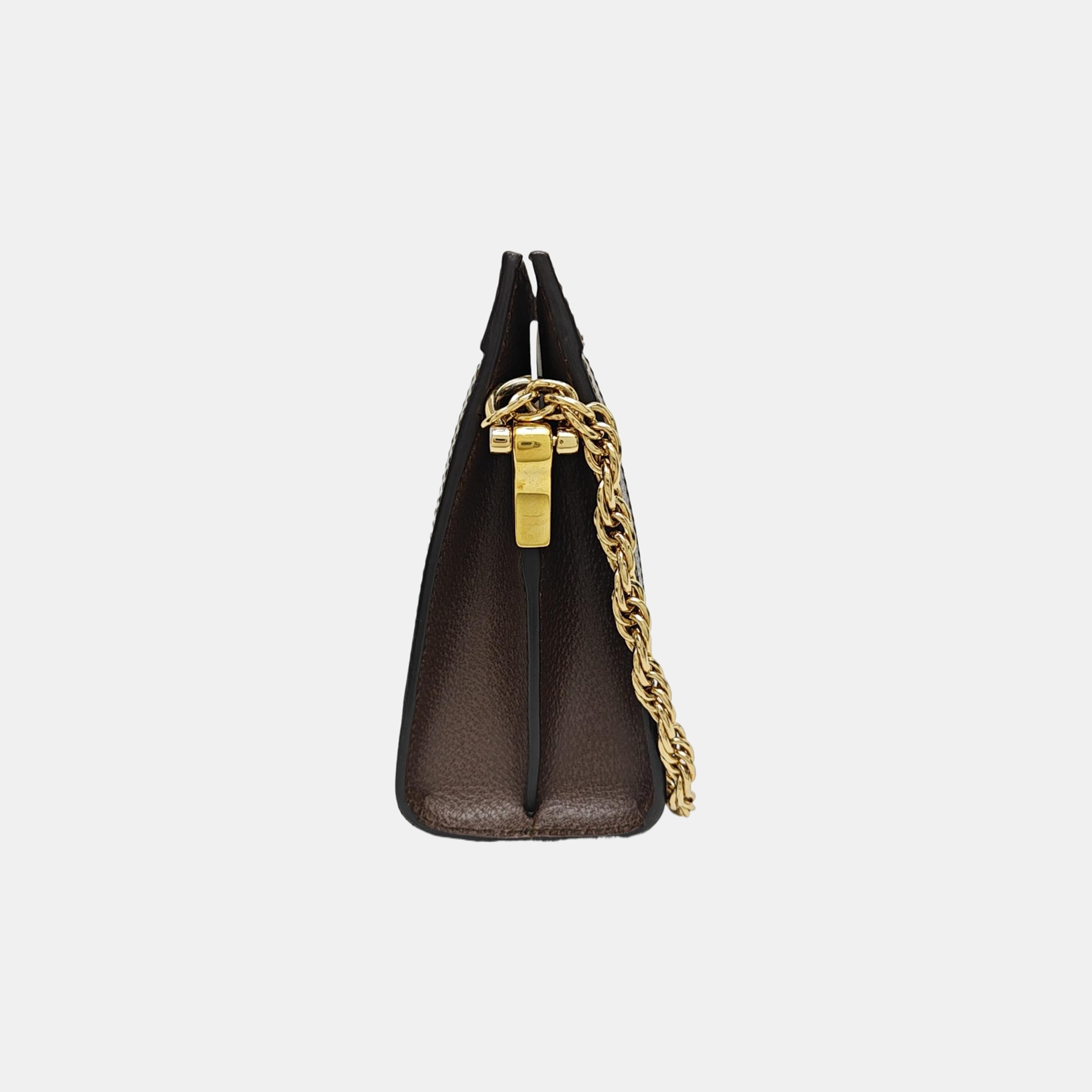 Ophidia Small Monogram Lona Revestida Beige