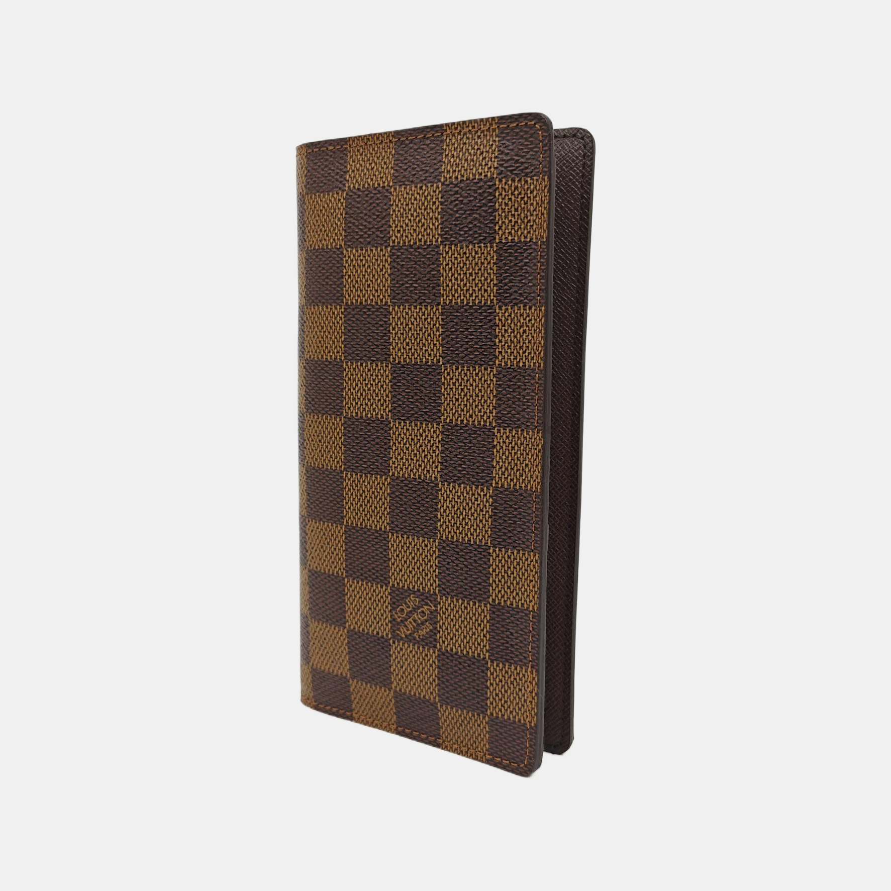 Damier Ebene Coated Canvas Wallet Brown