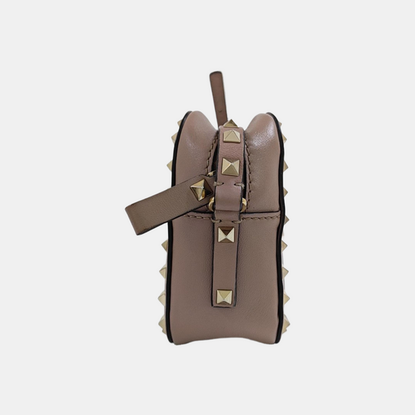Rockstud Calfskin Beige