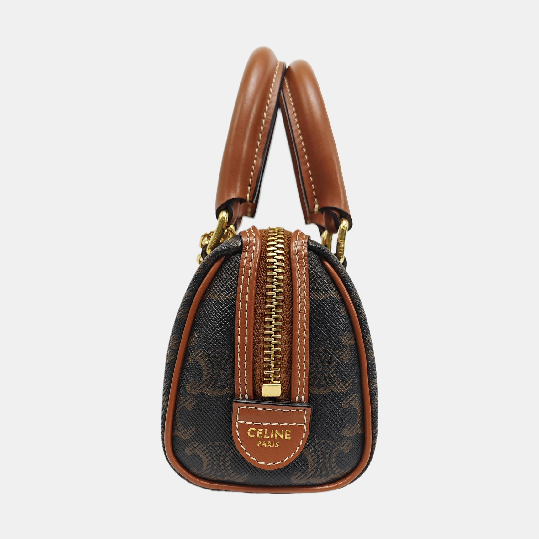 TRIOMPHE CANVAS Mini Coated Canvas Brown