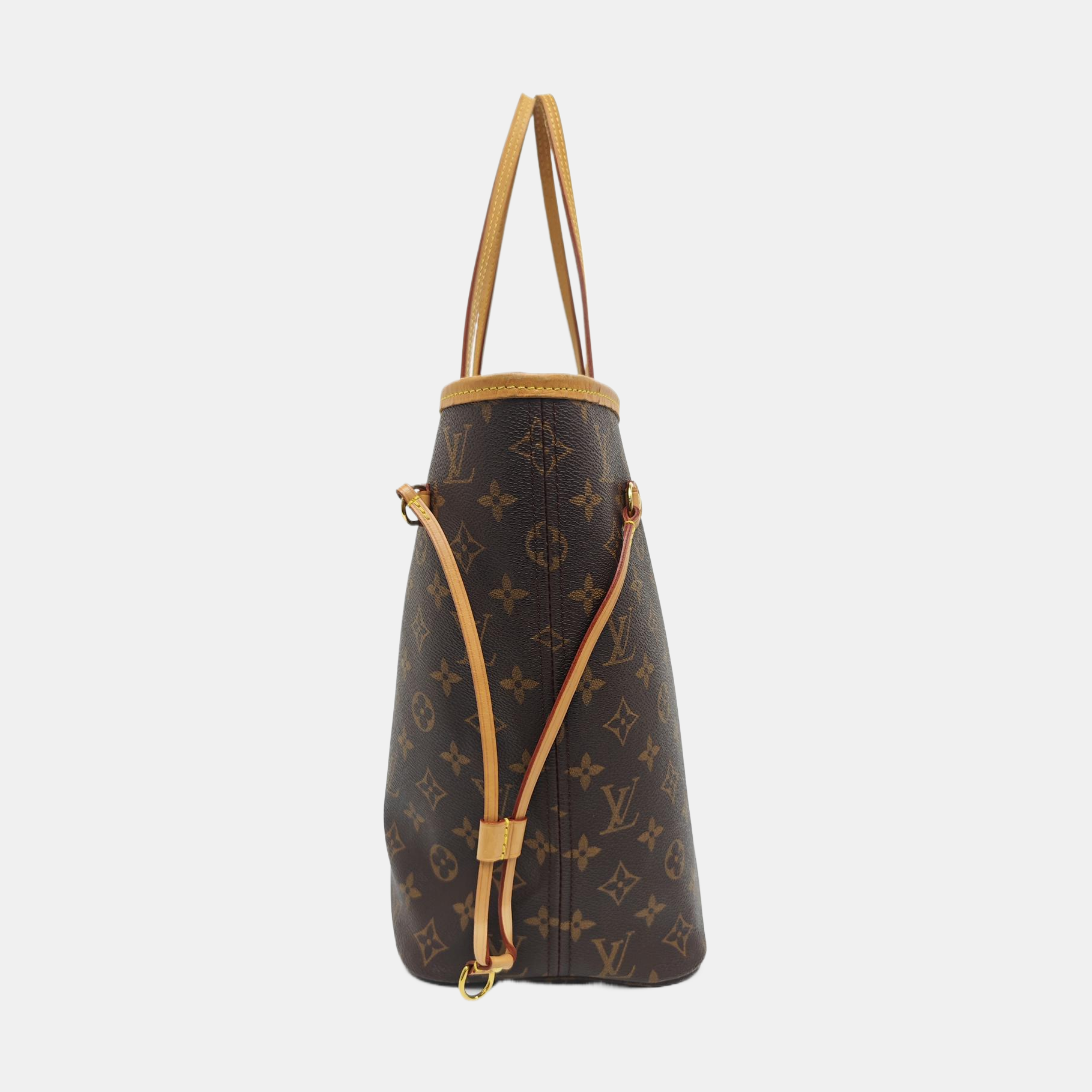NEVERFULL MM Monogram Coated Canvas Brown