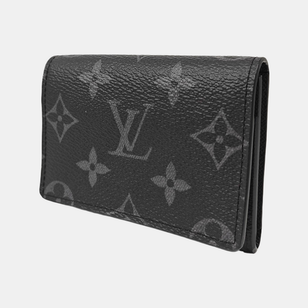 Monogram Coated Canvas Card Holder Black
